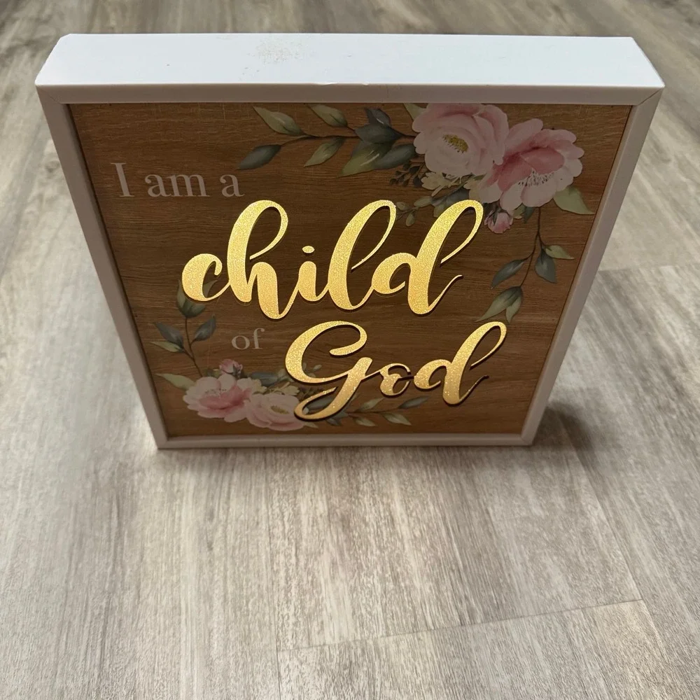 Child‎ of God wooden light up decor